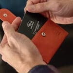 Genuine African Leather Orange Wallet With Clip Closure - Image 41