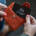 Genuine African Leather Orange Wallet With Clip Closure - Image 42