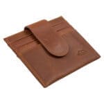 Genuine African Leather Brown Wallet With Clip Closure - Image 26