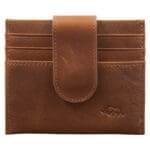 Genuine African Leather Brown Wallet With Clip Closure - Image 24