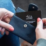 Genuine African Leather Blue Wallet With Clip Closure - Image 40