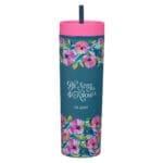 Be Still & Know Plastic Travel Tumbler with Straw - Image 16