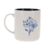 Faith Floral Ceramic Mug with Navy Blue Interior - Image 12