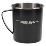 Be Strong and Courageous Black Stainless Steel Camp Style Mug - Image 12
