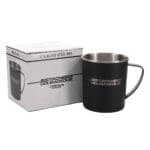 Be Strong and Courageous Black Stainless Steel Camp Style Mug - Image 13