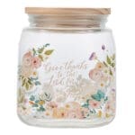 Give Thanks to the Lord, for He Is Good Glass Jar with Bamboo Lid - Image 7