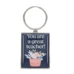 You Are a Great Teacher Epoxy Metal Key Ring - Image 9