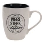 Wees Sterk en Dapper Afrikaans Ceramic Mug with Black Interior