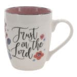 Trust in the Lord Ceramic Mug with Pink Interior