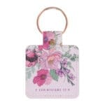 Bloom in His Grace Faux Leather Keychain - Image 2