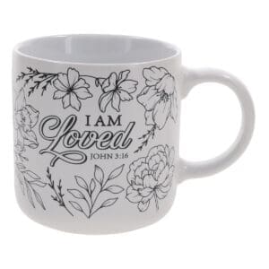 I Am Loved Ceramic Coloring Mug