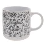 Be Joyful in Hope Ceramic Coloring Mug