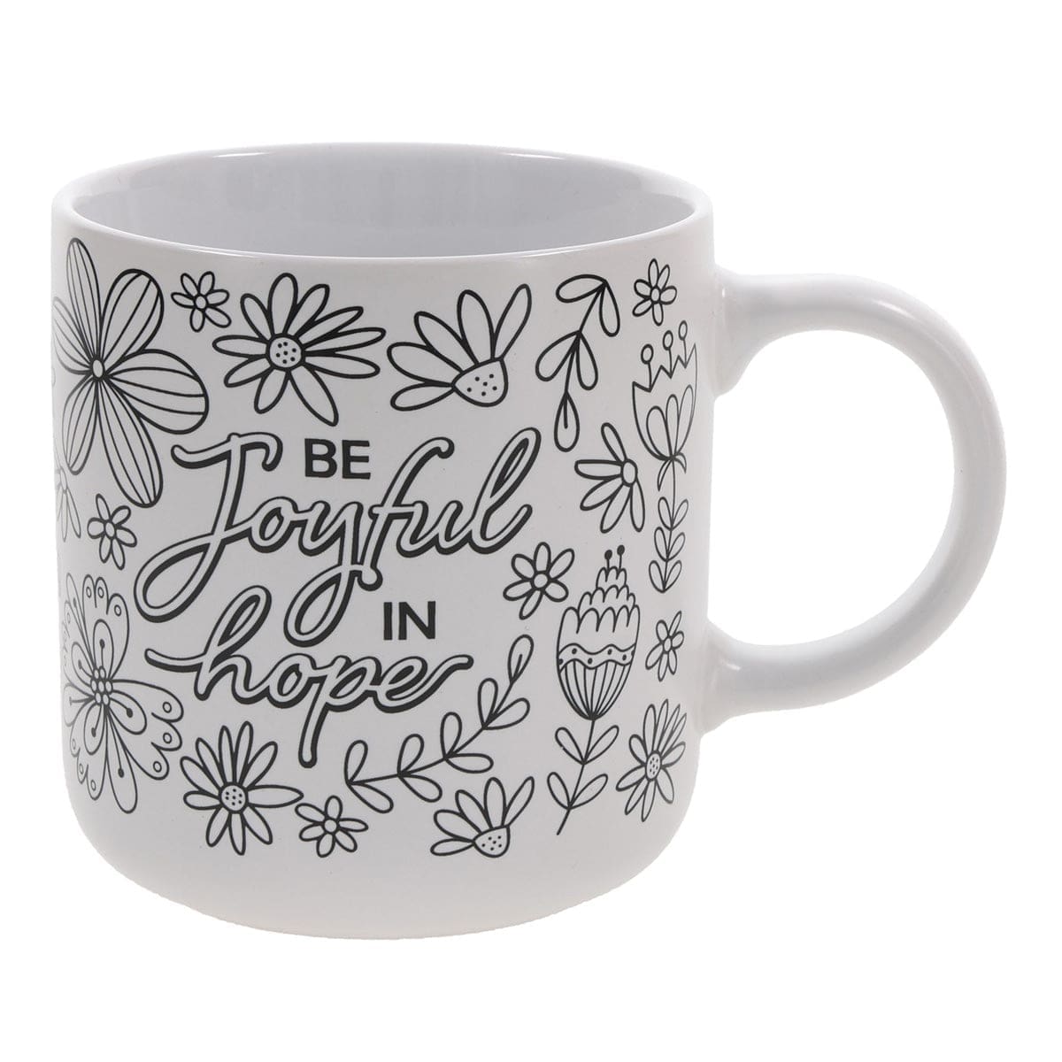 6006937178434_front Be Joyful in Hope Ceramic Coloring Mug - Image 1