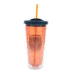 Life Is an Adventure with Jesus Plastic Travel Tumbler with Lid and Straw - Image 2