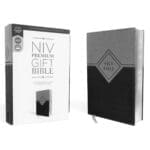 NIV Black / Gray Imitation Leather Premium Gift Bible Red Letter Comfort Print - Image 31