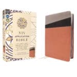 NIV Coral and Grey Imitation Leather Application Bible Comfort Print - Image 17
