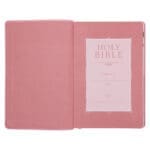 NLT Pink Pattern Faux Leather Standard Bible Thumb Indexed - Image 10