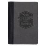 Seek the Lord and His Strength Grey Faux Leather Journal with Zipped Closure - Image 13