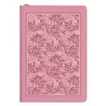 NLT Pink Floral Faux Leather Compact Bible with Zip - Image 2