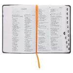NLV Donkerblou en Oranje Kunsleer Standaard Bybel Met Duimgrepe - Image 18