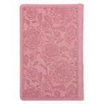 NLV Pienk Blomme Kunsleer Standaard Bybel Met Ritssluiter en Duimgrepe - Image 37