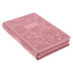 NLV Pienk Blomme Kunsleer Standaard Bybel Met Ritssluiter en Duimgrepe - Image 38