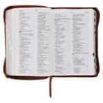 NLV Taan Bruin Kunsleer Standaard Bybel met Ritssluiter en Duimgrepe - Image 20