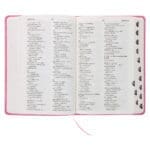 NLV Pienk Glinster Kunsleer Standaard Bybel Met Duimgrepe - Image 15