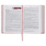 NLV Ligpienk Proteas Kunsleer Stiltetydbybel vir Vroue - Image 9