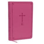 NKJV Pink Faux Leather Deluxe Gift Bible Red Letter Comfort Print - Image 23