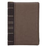 NLV Tweekleur Bruin Kunsleer Bybel Grootdruk Met Ritssluiter & Duimgrepe - Image 20