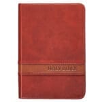 KJV Brown Faux Leather Compact Bible Large Print Red Letter - Image 40