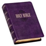 KJV Purple Faux Leather Compact Bible Large Print Red Letter - Image 45