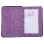 KJV Purple Faux Leather Compact Bible Large Print Red Letter - Image 46