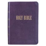 KJV Purple Faux Leather Compact Bible Large Print Red Letter - Image 43