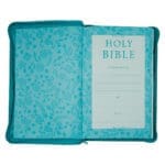 ESV Turquoise Faux Leather Standard Bible Thumb Indexed With Zip - Image 42