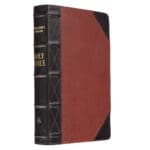 KJV Brandy & Dark Brown Genuine African Leather Bible Giant Print Indexed Red Letter - Image 46