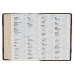 KJV Brandy & Dark Brown Genuine African Leather Bible Giant Print Indexed Red Letter - Image 49