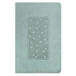 NLT Floral Frame Teal Imitation Leather Filament Personal Size Giant Print Bible