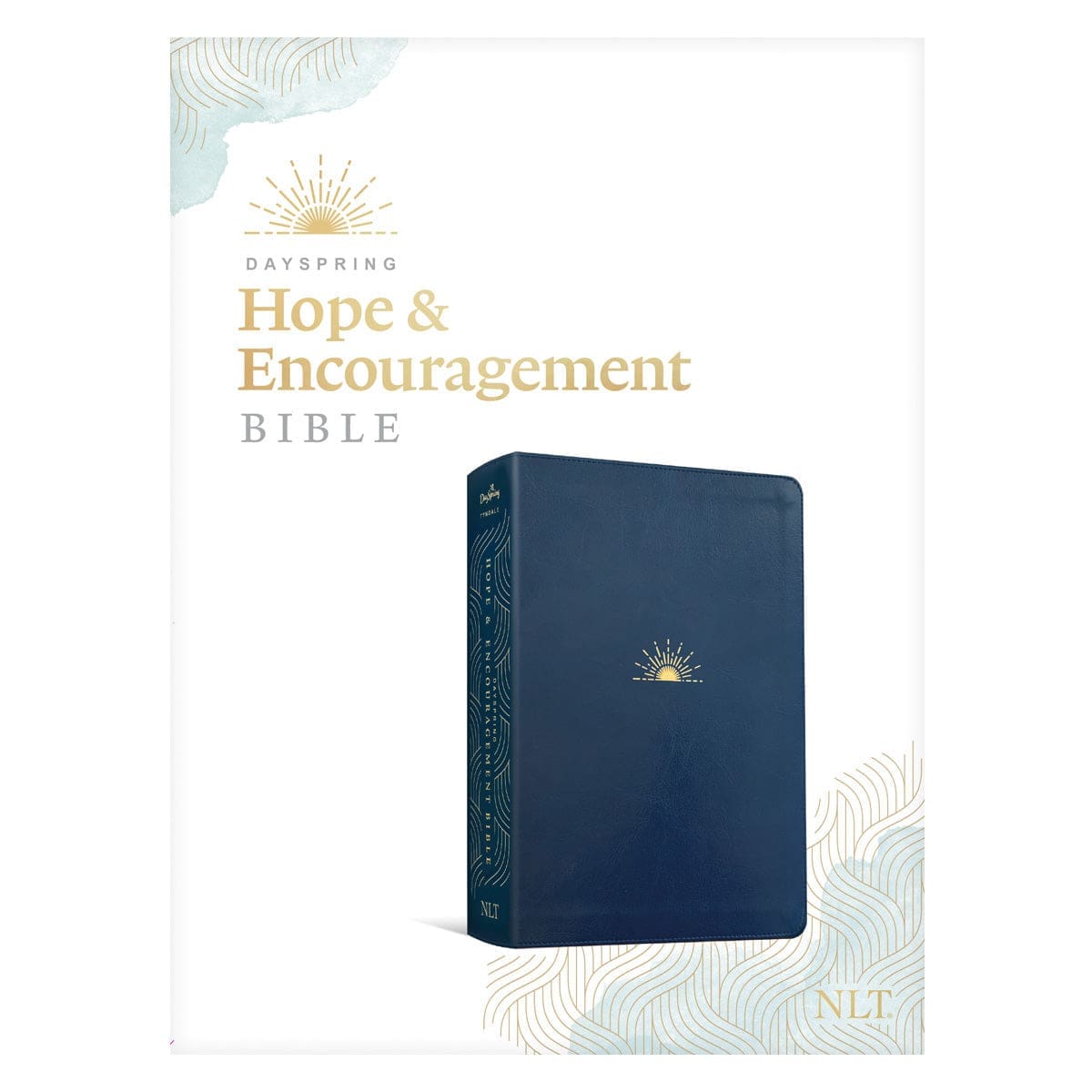 9781496452924_front NLT Navy Blue Imitation Leather DaySpring Hope & Encouragement Bible - Image 1