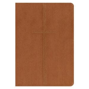 NIV Cross Saddle Tan Imitation Leather Every Man's Bible Large Print