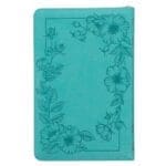 KJV Teal Floral Faux Leather Flexcover Deluxe Gift Bible With Zip - Image 42
