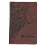 KJV Brown Lion Faux Leather Flexcover Deluxe Gift Bible With Zip - Image 9