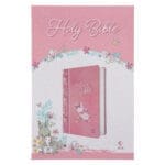 NLT Pink Deer Flexcover Faux Leather Baby Bible for Girls - Image 30