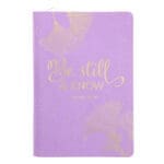 Be Still and Know Orchid Faux Leather Journal with Zipped Closure - Image 5