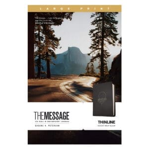 The Message Desert Night Black Imitation Leather Thinline Large Print