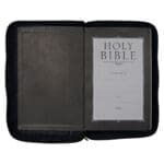 NLT Black Faux Leather Flexcover Compact Bible With Zip - Image 45