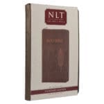 NLT Brown Leaves Faux Leather Flexcover Standard Bible Thumb Indexed With Zip - Image 41