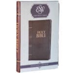 ESV Dark Brown Faux Leather Standard Bible Thumb Indexed With Zip - Image 25