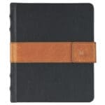 Leatherpress Slate Black and Chai Tan Genuine African Leather Sketch Book - Image 41